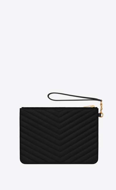 MONOGRAM pochette A5 en cuir matelassé